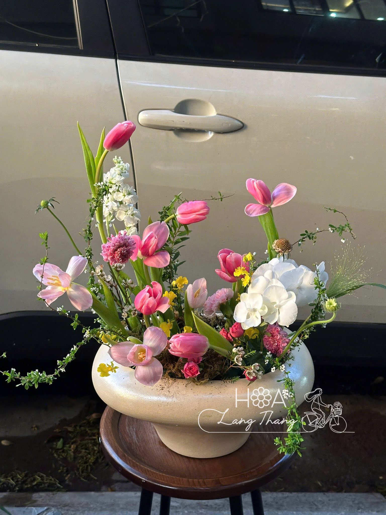 Lumière Blush - Hoa Cẩm Chướng Trắng Tặng Chia Buồn — Lời Chia Sẻ Tinh Tế Từ Hoa Lang Thang | Hoa Lang Thang