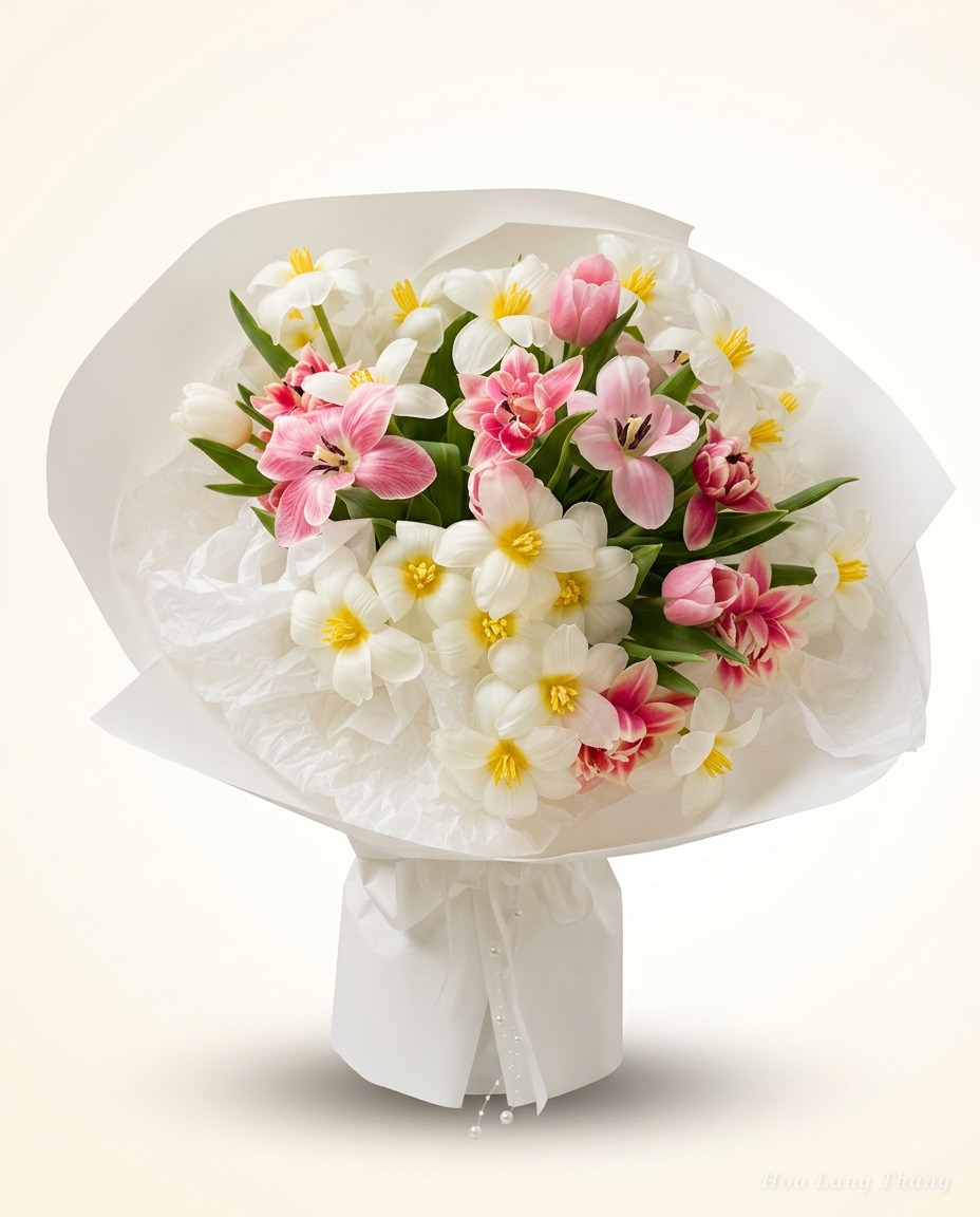 Chantilly Tulip - Đặt Hoa Tulip Giao Nhanh 2h Hà Nội — Hoa Nhập Khẩu Hà Lan Tại Hoa Lang Thang | Hoa Lang Thang