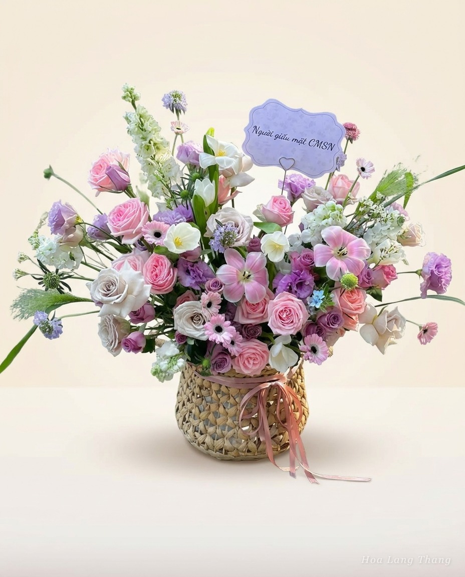 Giỏ tulip hồng Hồng - Mua Hoa Tulip Hà Lan Ở Đâu Hà Nội — Địa Chỉ Uy Tín Cho Người Sành Hoa | Hoa Lang Thang